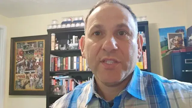 Brett Rudy, former Head of Marketing at MedSchoolCoach, recording a video testimonial about working with Market Like a CMO.